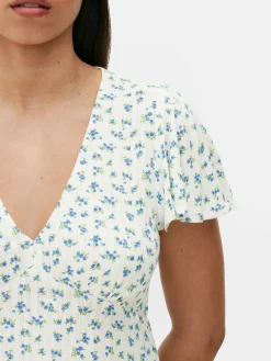 Mujer Primark Vestidos|Vestido Corto De Manga Corta