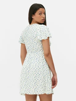 Mujer Primark Vestidos|Vestido Corto De Manga Corta