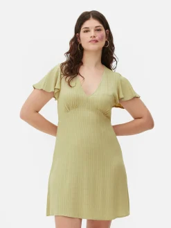 Mujer Primark Vestidos|Vestido Corto De Manga Corta