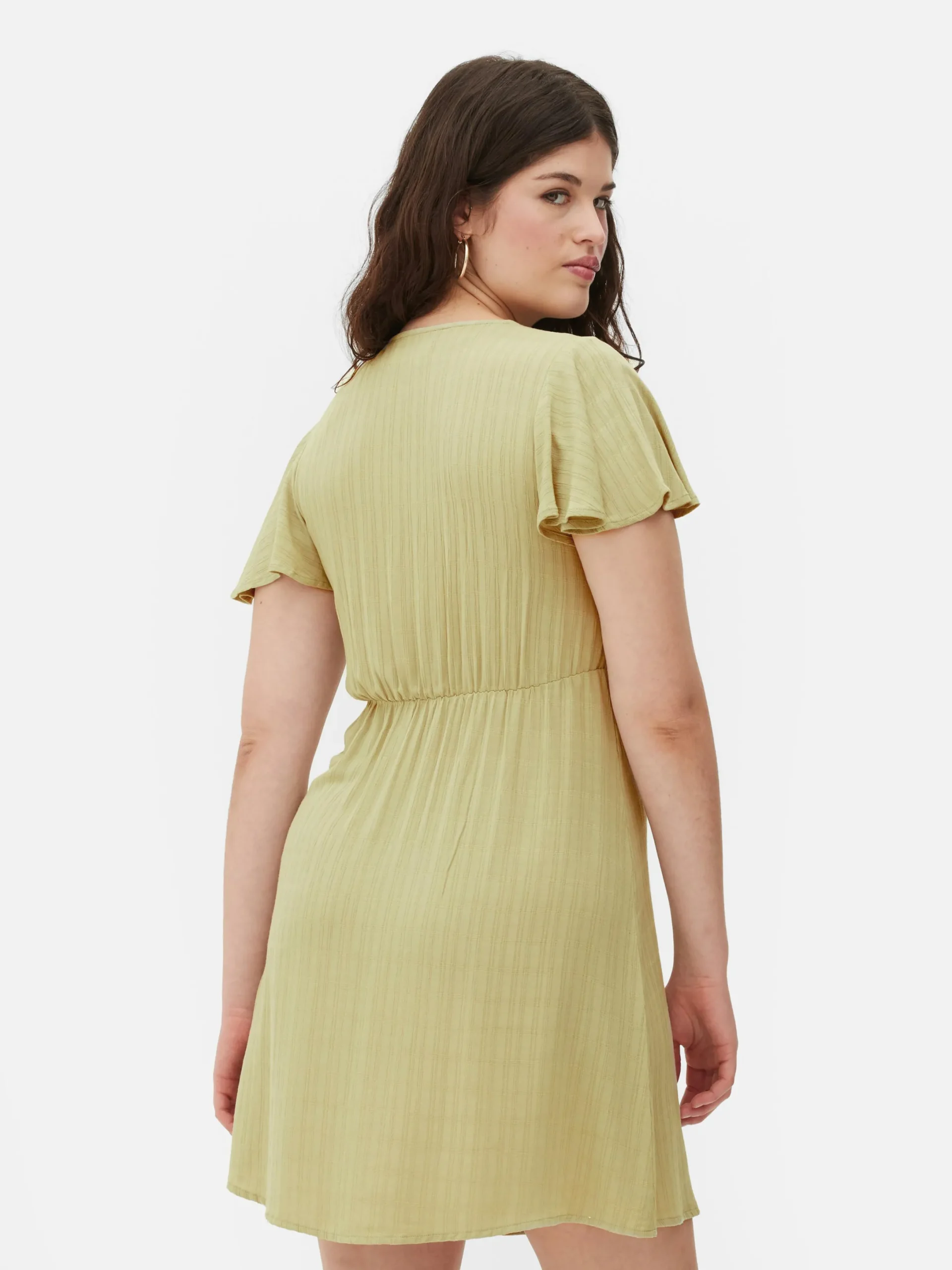 Mujer Primark Vestidos|Vestido Corto De Manga Corta