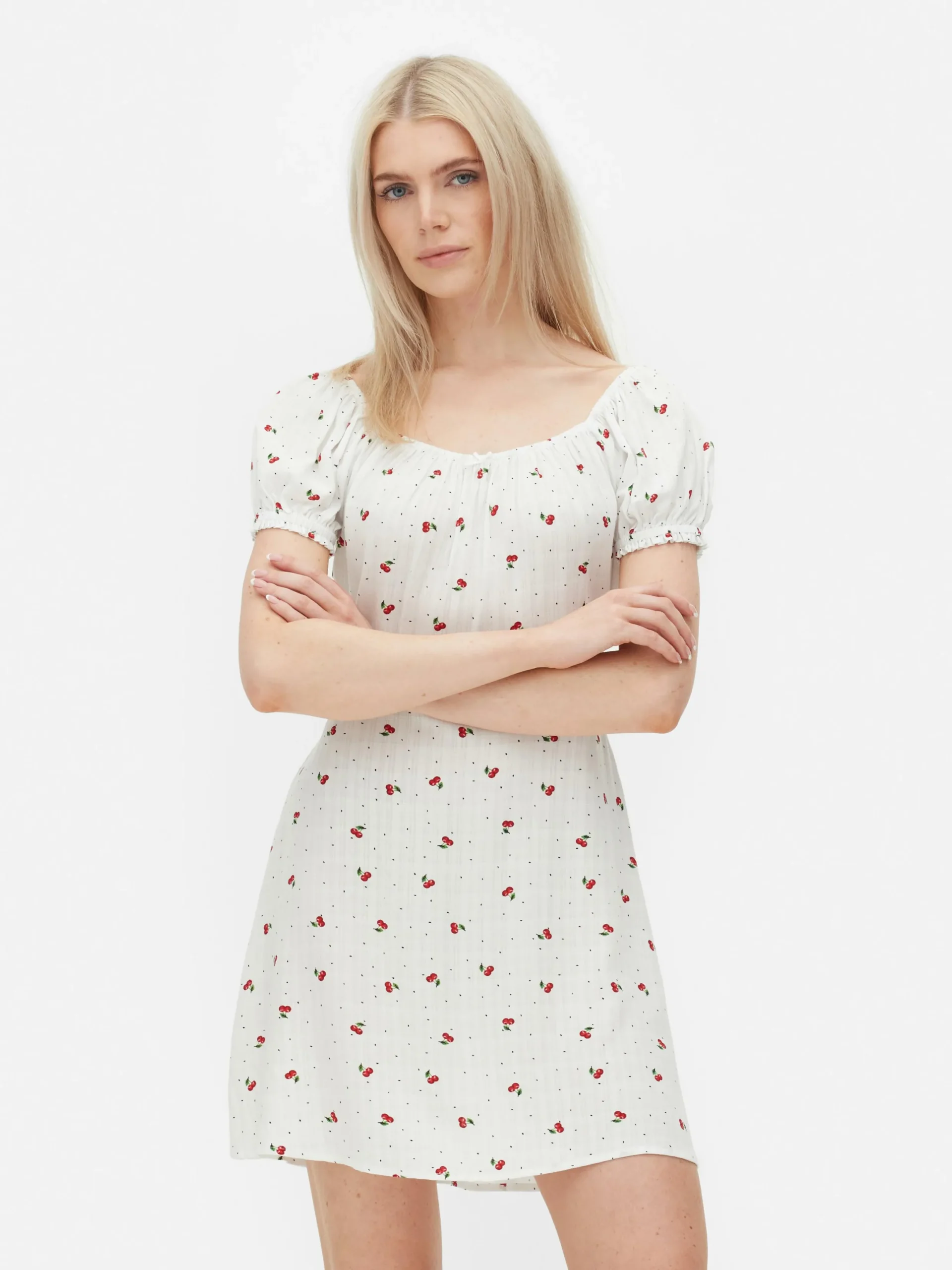 Mujer Primark Vestidos|Vestido Corto De Manga Corta