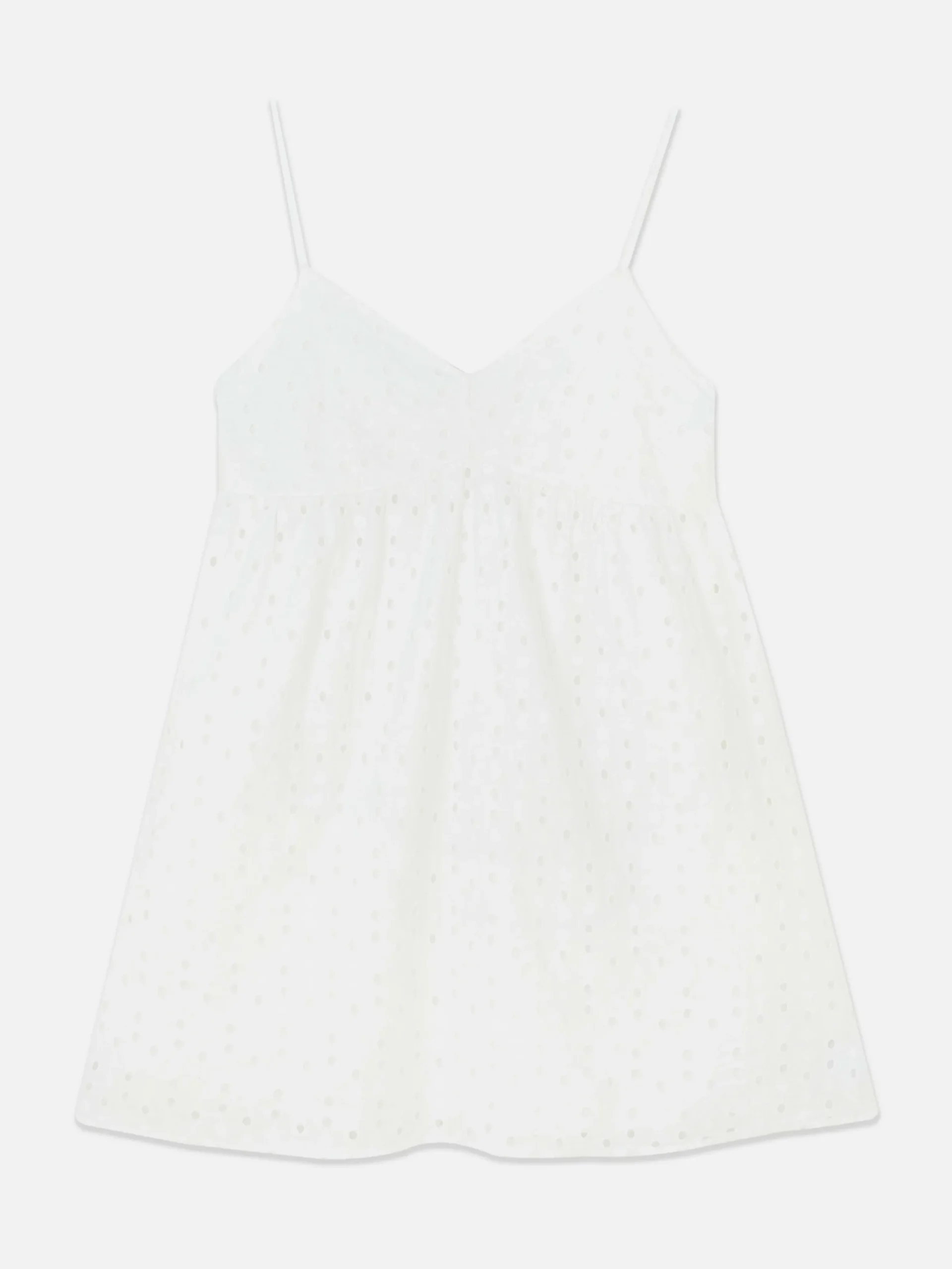 Mujer Primark Vestidos|Vestido Corto De Tirantes Con Bordado Inglés