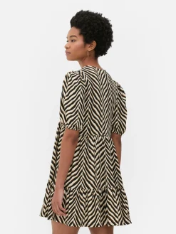 Mujer Primark Vestidos|Vestido Corto Fruncido Con Vuelo