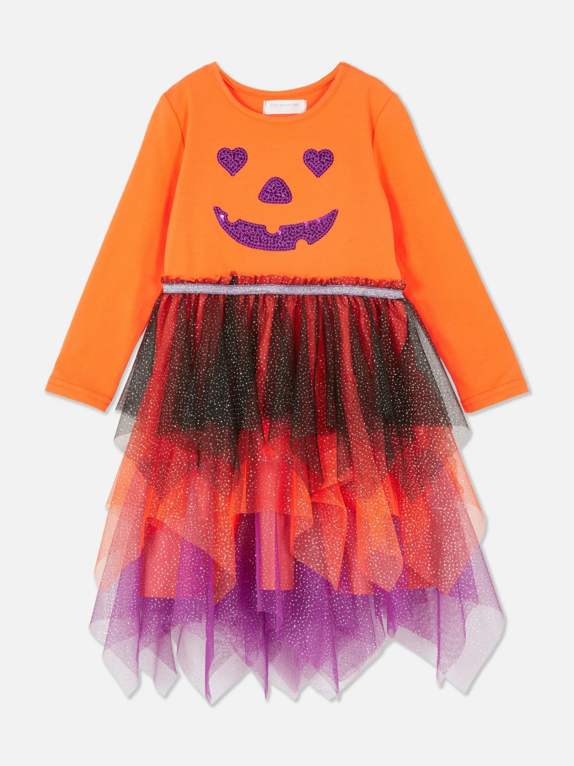 Niños Primark Disfraces De Halloween Infantiles|Vestidos|Vestido De Halloween Con Calabaza De Lentejuelas