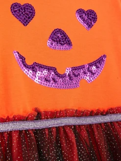 Niños Primark Disfraces De Halloween Infantiles|Vestidos|Vestido De Halloween Con Calabaza De Lentejuelas