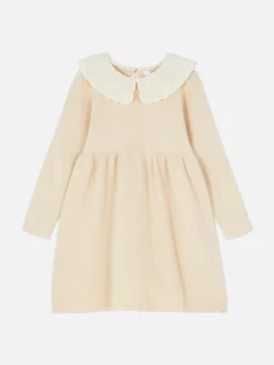 Niños Primark Vestidos|Vestido De Punto Con Cuello Bordado