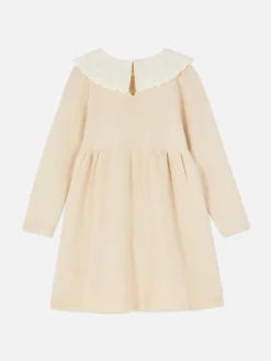 Niños Primark Vestidos|Vestido De Punto Con Cuello Bordado