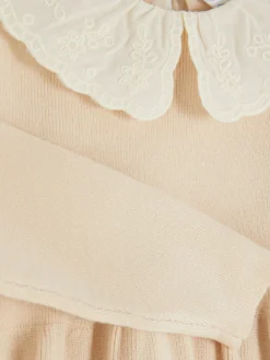 Niños Primark Vestidos|Vestido De Punto Con Cuello Bordado