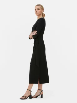 Mujer Primark Vestidos|Vestido De Punto Con Lazo De The Edit