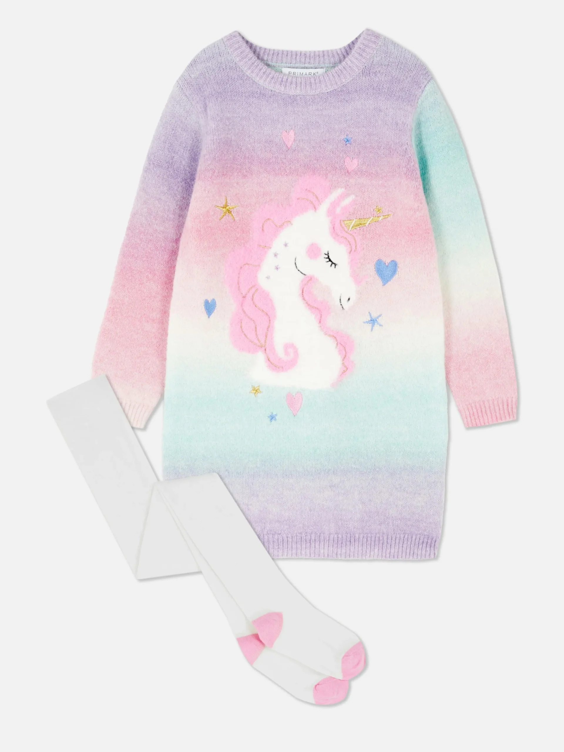 Niños Primark Vestidos|Vestido De Punto Con Unicornio Y Pantis A Juego