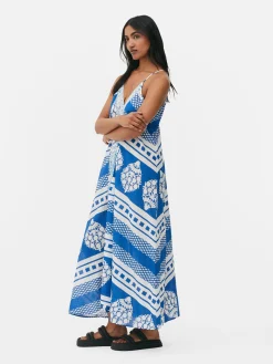 Mujer Primark Vestidos|Vestido Largo Con Diseño Tipo ejo