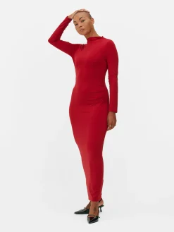 Mujer Primark Moda Gótica|Vestidos|Vestido Largo De Punto Beetlejuice X Colleen Atwood