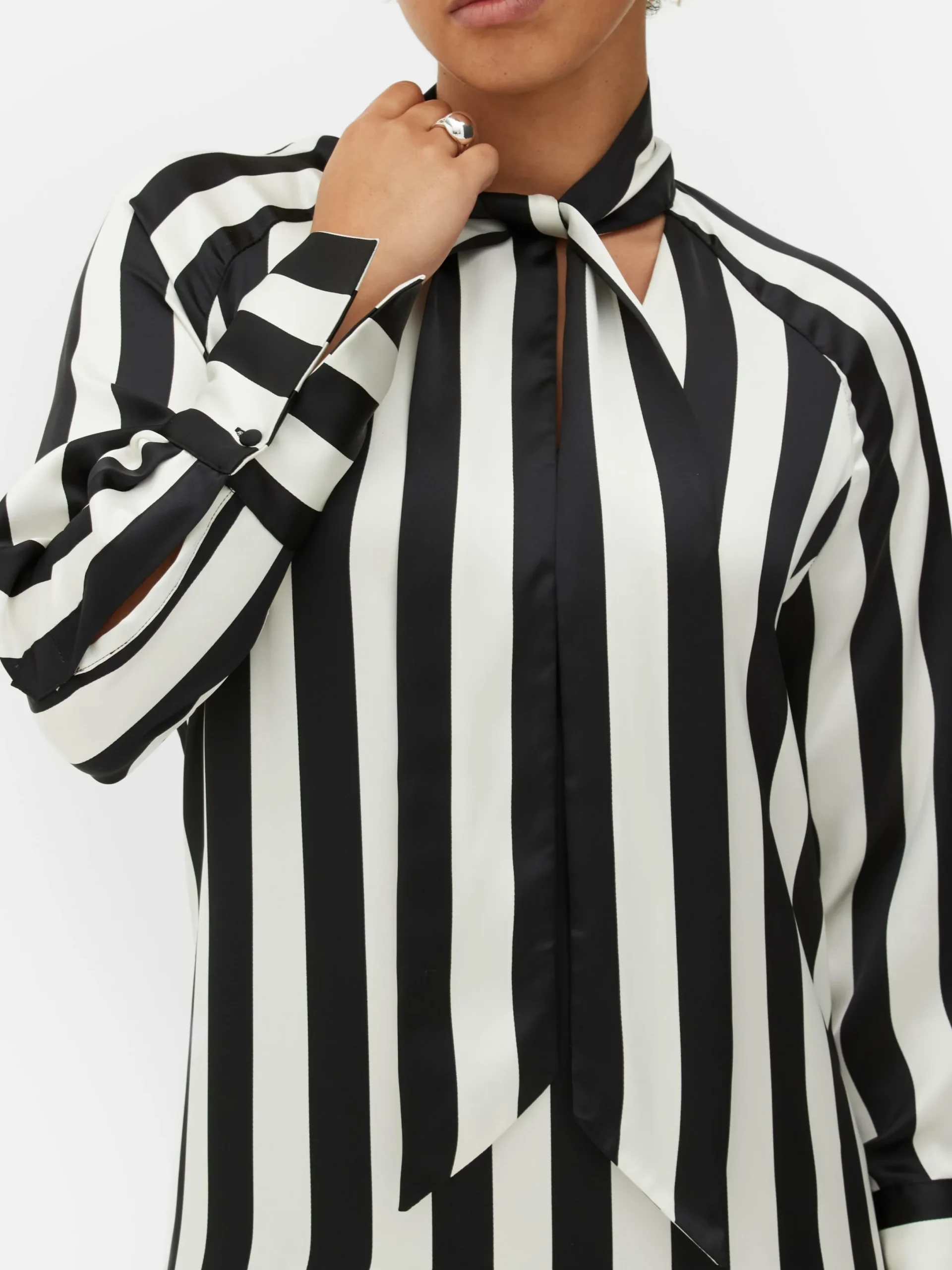 Mujer Primark Moda Gótica|Vestidos|Vestido Midi A Rayas Beetlejuice X Colleen Atwood