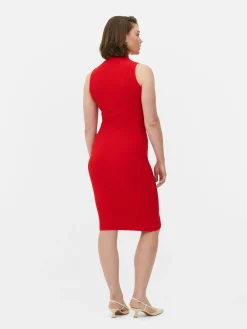 Mujer Primark Vestidos|Vestido Midi De Punto Sin Mangas