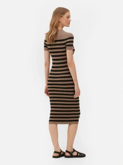 Mujer Primark Vestidos|Vestido Midi De Tipo Jersey Y Manga Corta