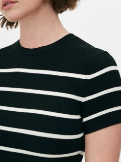 Mujer Primark Vestidos|Vestido Midi De Tipo Jersey Y Manga Corta