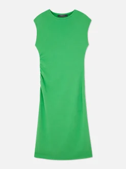 Mujer Primark Vestidos|Vestido Midi Fruncido Sin Mangas