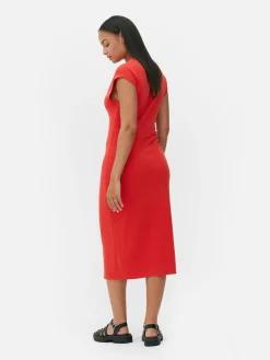 Mujer Primark Vestidos|Vestido Midi Fruncido Sin Mangas