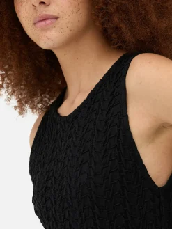 Mujer Primark Vestidos|Vestido Midi Texturizado Con Espalda Nadadora