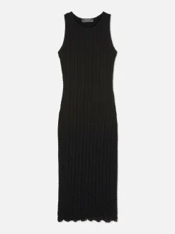 Mujer Primark Vestidos|Vestido Midi Texturizado Con Espalda Nadadora