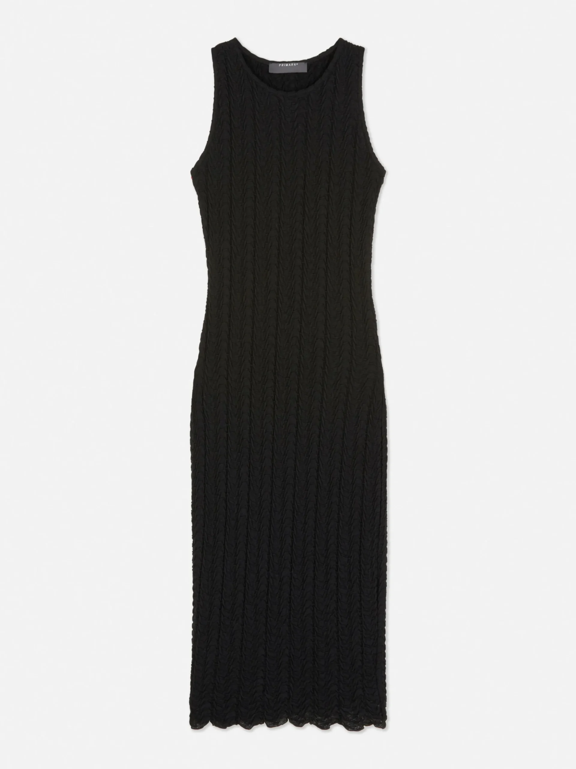 Mujer Primark Vestidos|Vestido Midi Texturizado Con Espalda Nadadora