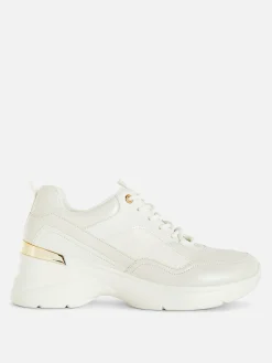 Mujer Primark Calzado Deportivo|Zapatillas De Cuña Con Ribete Metalizado