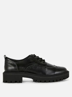 Mujer Primark Zapatos Planos|Zapatos Brogue Con Cordones Y Suela Gruesa