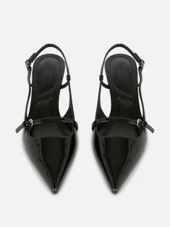 Mujer Primark Moda Gótica|Tacones|Zapatos De Charol Con Hebilla Y Tacón Chupete