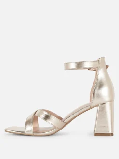 Mujer Primark Tacones|Zapatos De Tacón De Horma Ancha Y Tiras Cruzadas