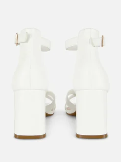 Mujer Primark Tacones|Zapatos De Tacón De Horma Ancha Y Tiras Cruzadas