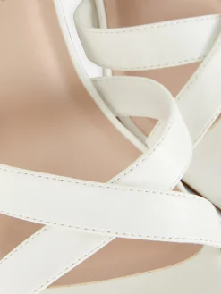 Mujer Primark Tacones|Zapatos De Tacón De Horma Ancha Y Tiras Cruzadas